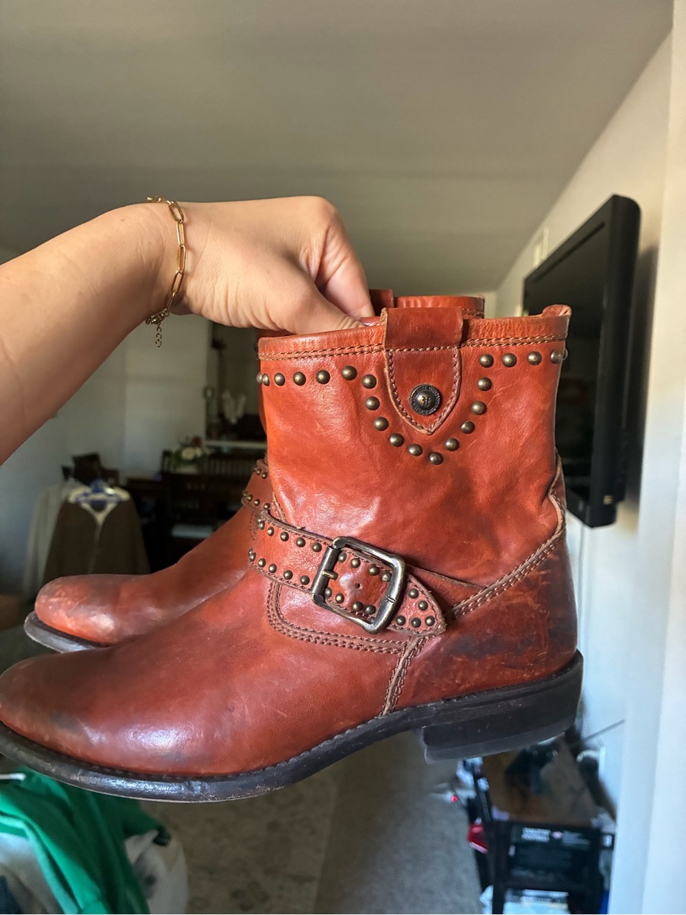 Frye Studded Ankle Boots